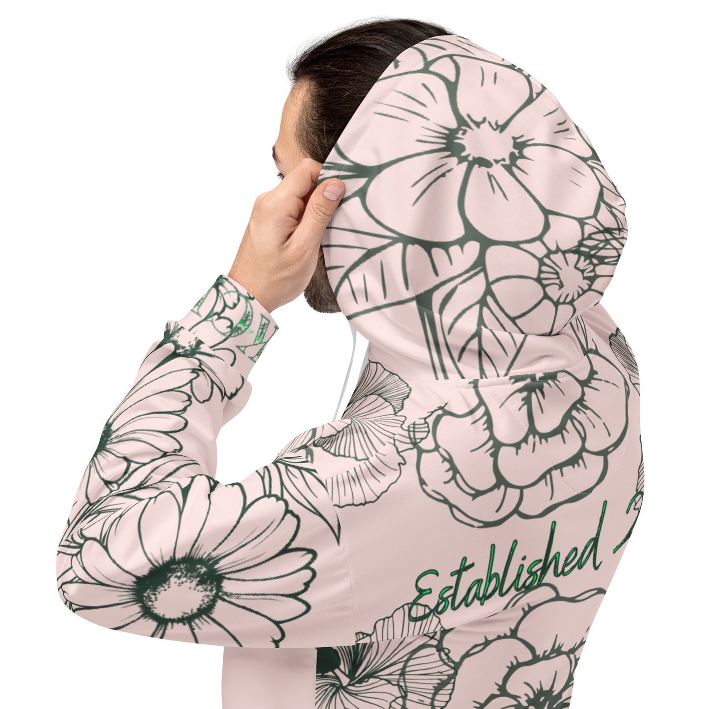 Misty Rose Blossom Hoodie (Unisex)