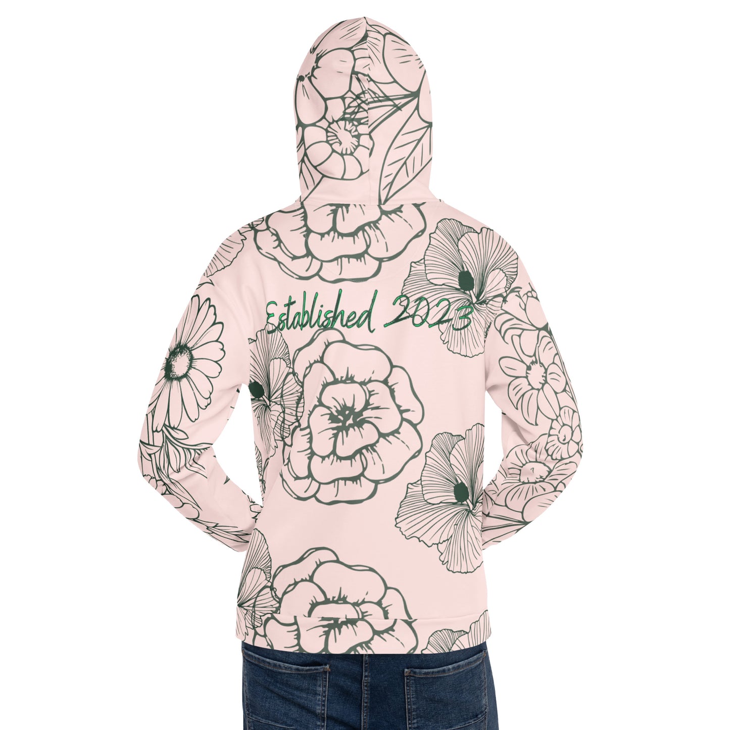 Misty Rose Blossom Hoodie (Unisex)
