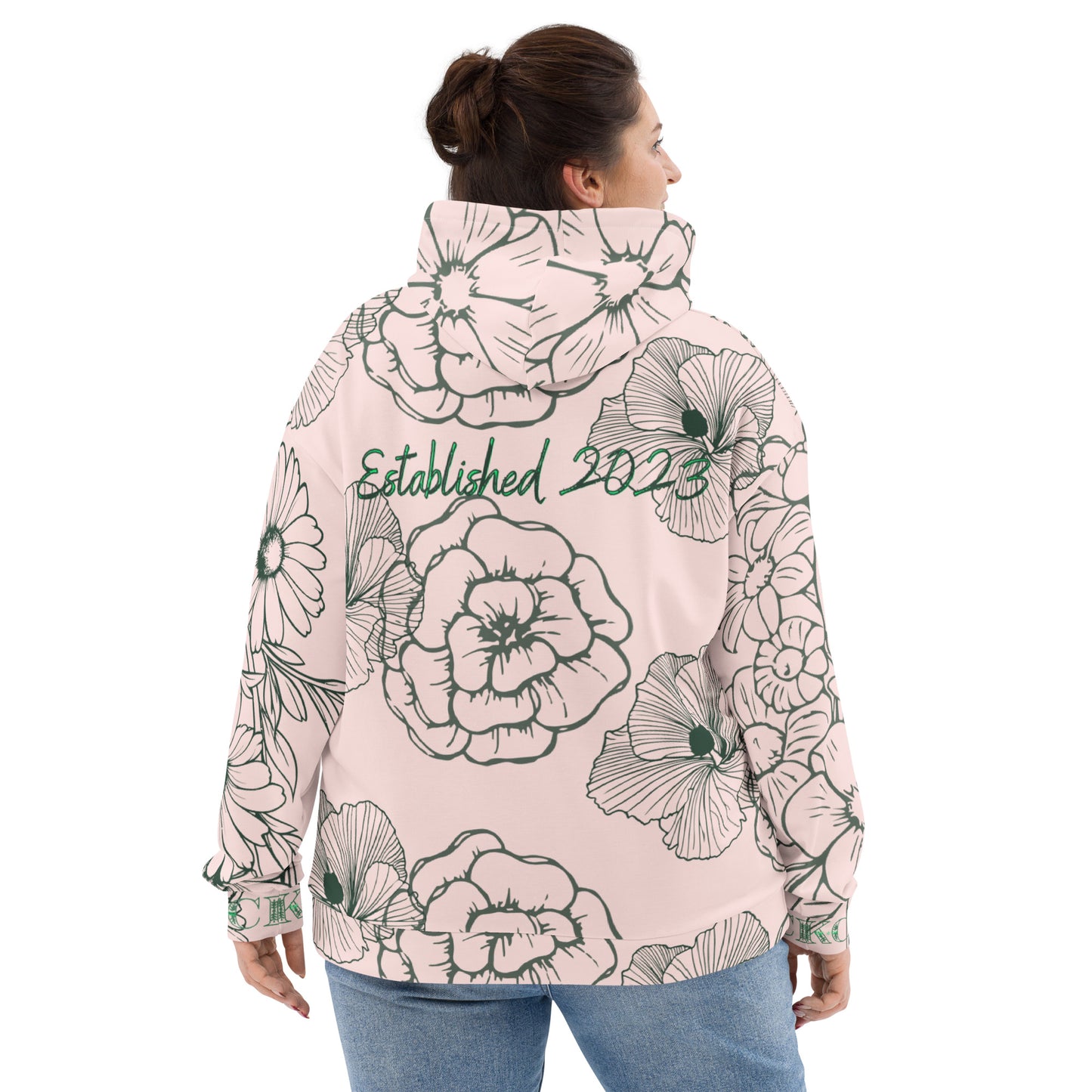 Misty Rose Blossom Hoodie (Unisex)
