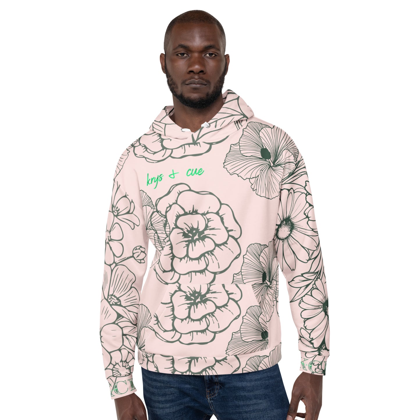 Misty Rose Blossom Hoodie (Unisex)