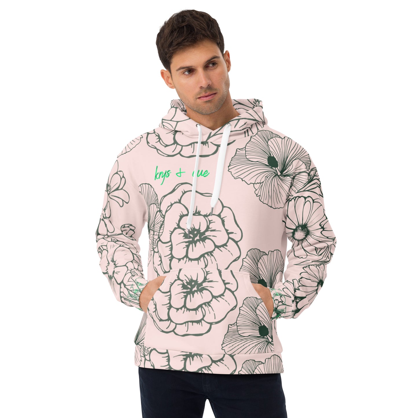 Misty Rose Blossom Hoodie (Unisex)