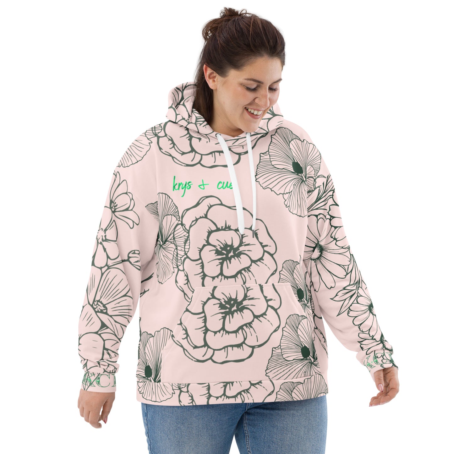 Misty Rose Blossom Hoodie (Unisex)