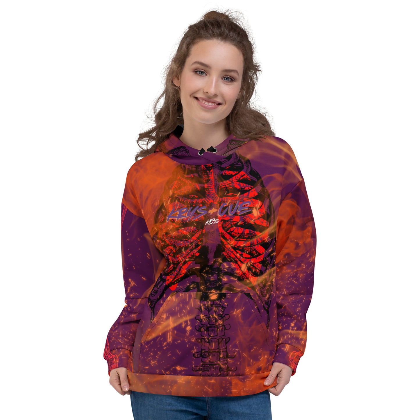 Burning Tyrian Pull over Hoodie (Unisex)