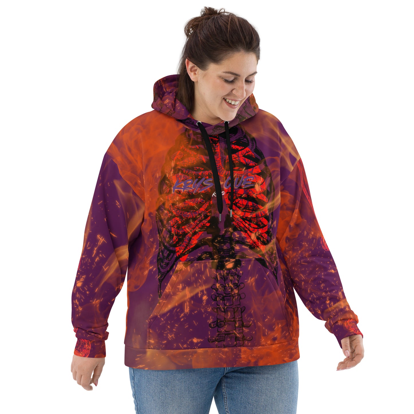 Burning Tyrian Pull over Hoodie (Unisex)