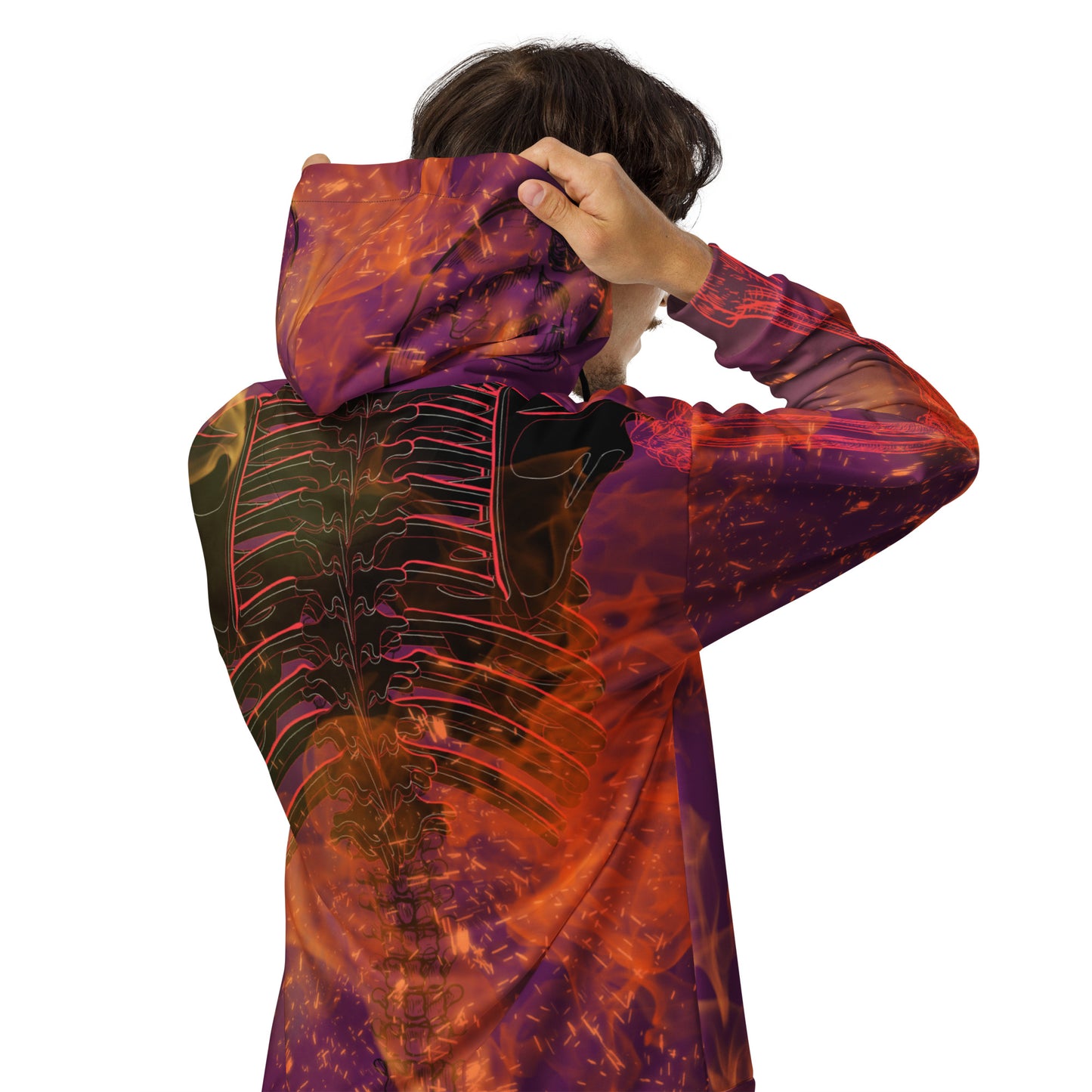 Burning Tyrian zip hoodie (Unisex)