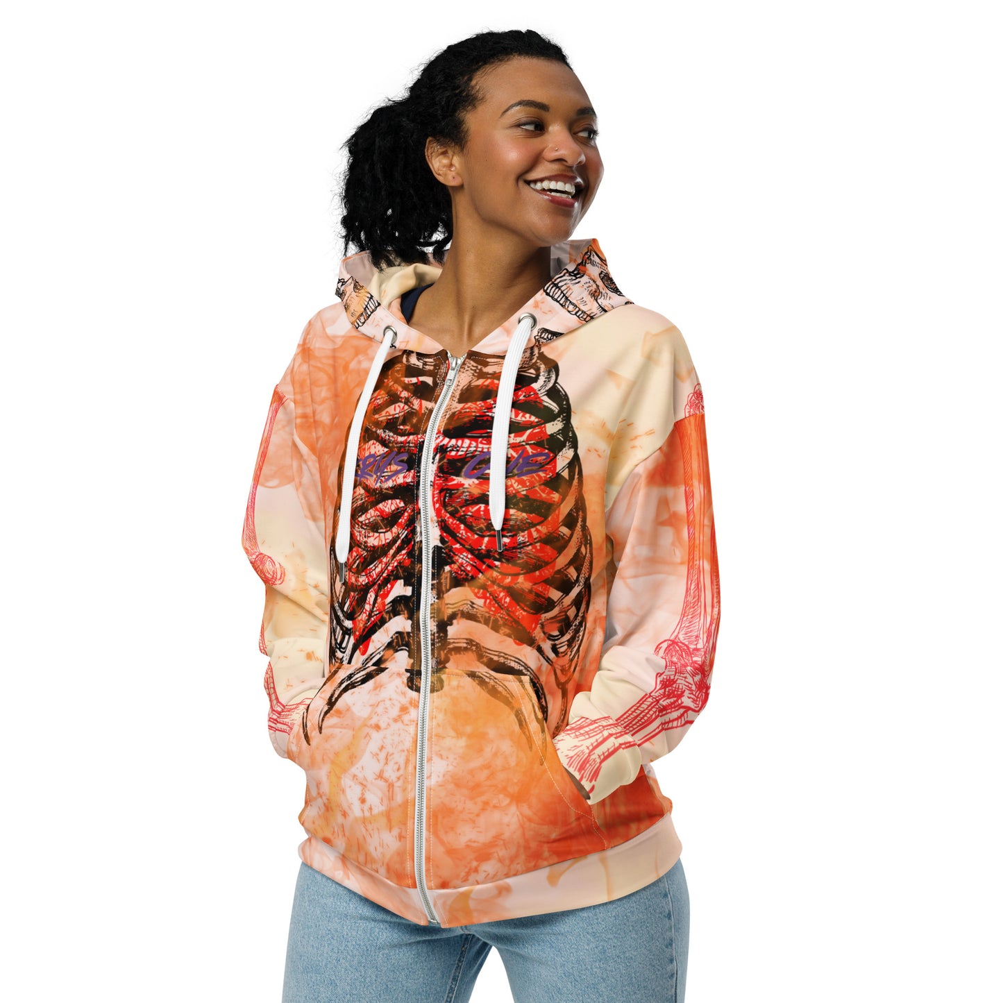 Burning wispy zip hoodie (Unisex)