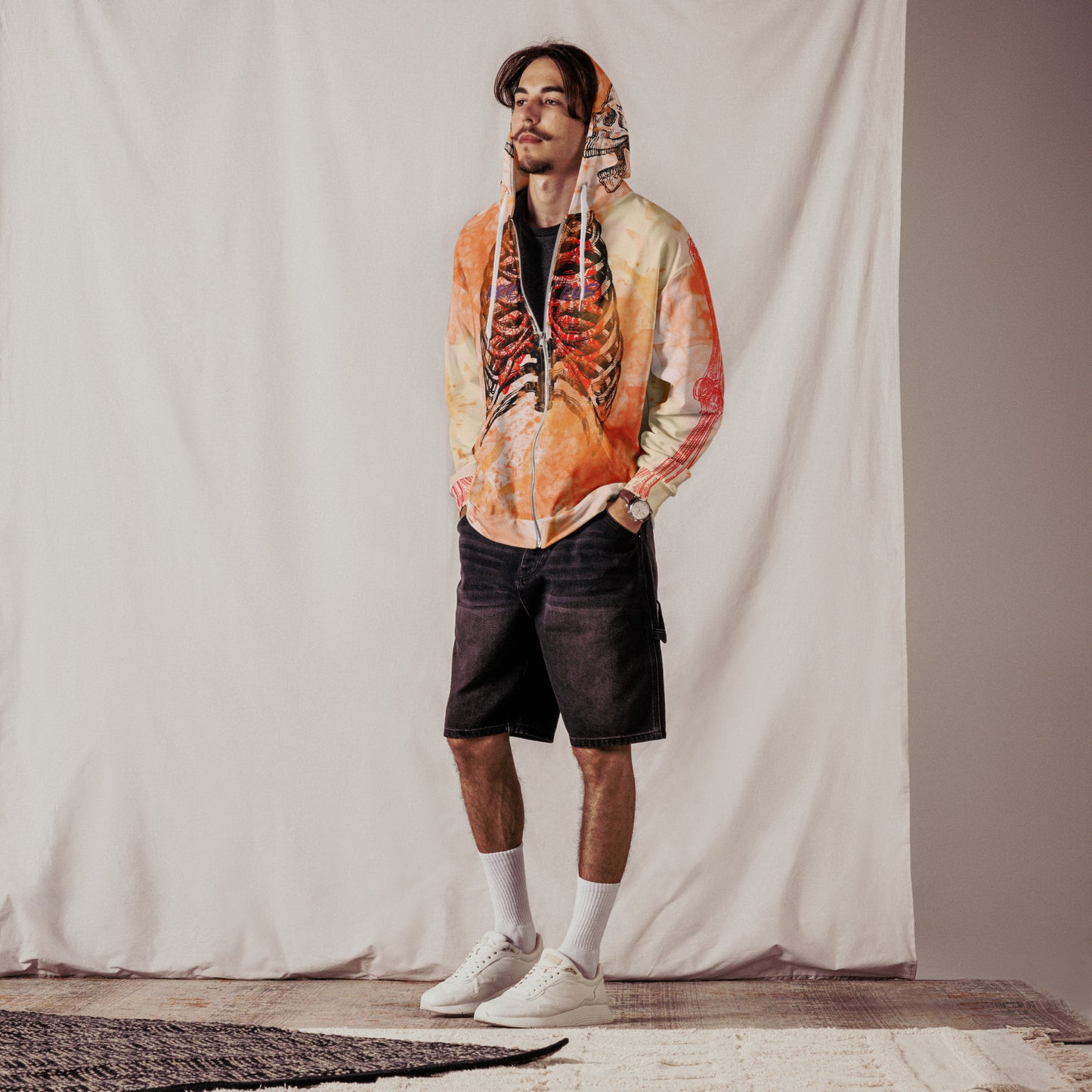 Burning wispy zip hoodie (Unisex)