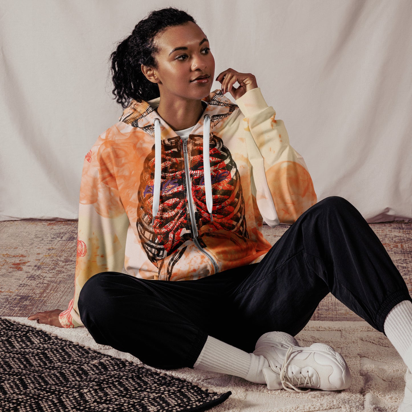 Burning wispy zip hoodie (Unisex)