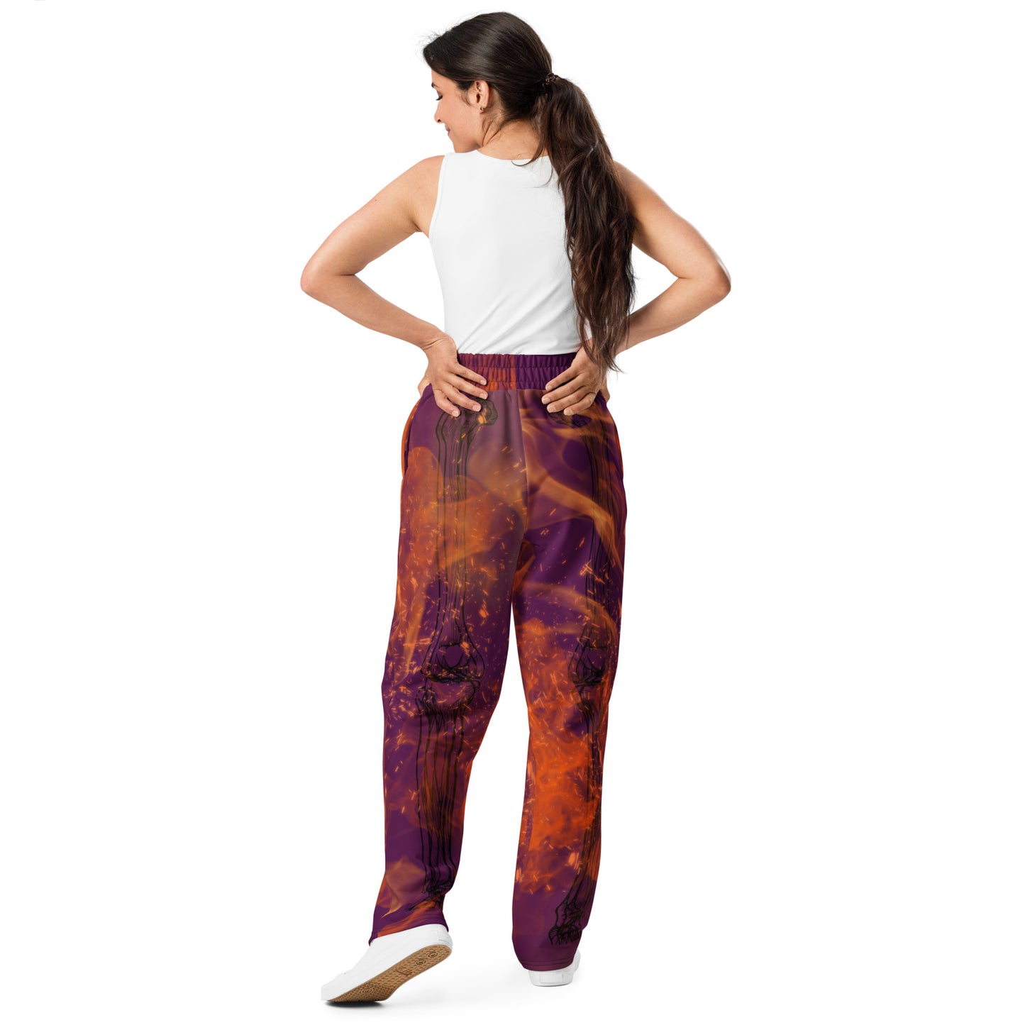 Burning Tyrian joggers (Unisex wide-leg)