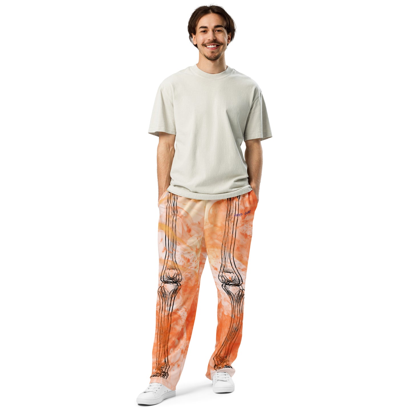 Burning Wispy joggers (Unisex wide-leg)