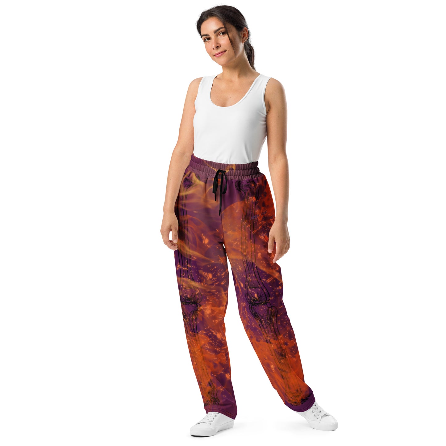 Burning Tyrian joggers (Unisex wide-leg)