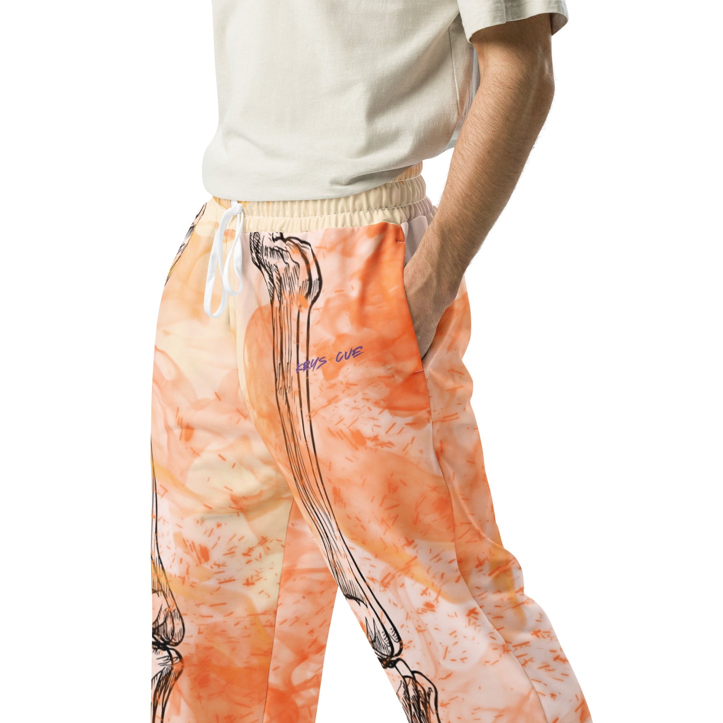 Burning Wispy joggers (Unisex wide-leg)