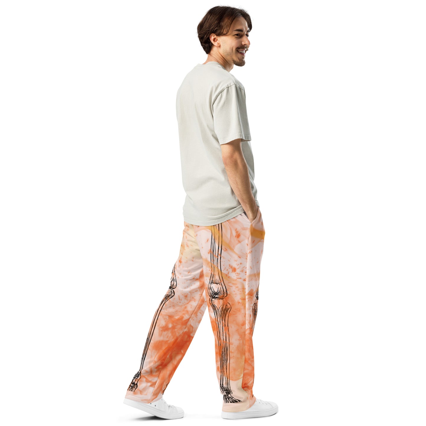 Burning Wispy joggers (Unisex wide-leg)