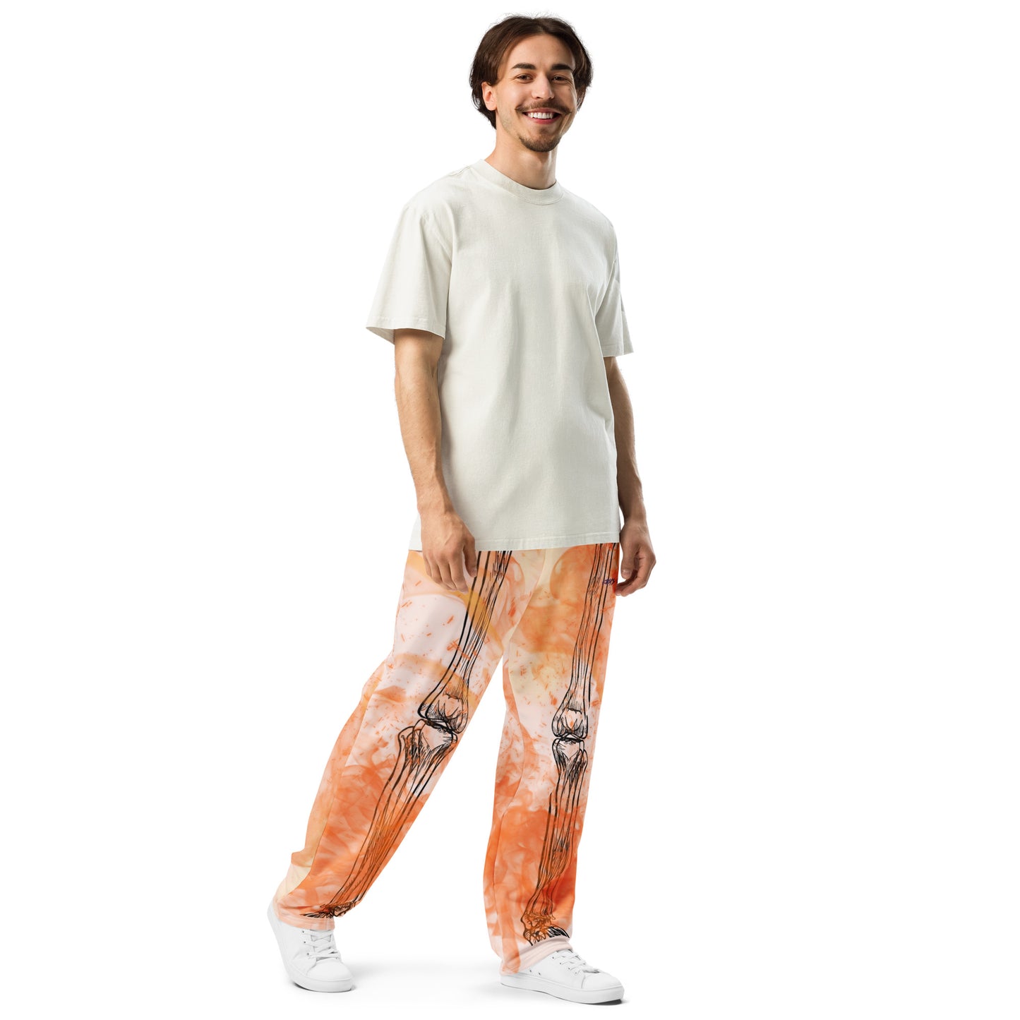 Burning Wispy joggers (Unisex wide-leg)